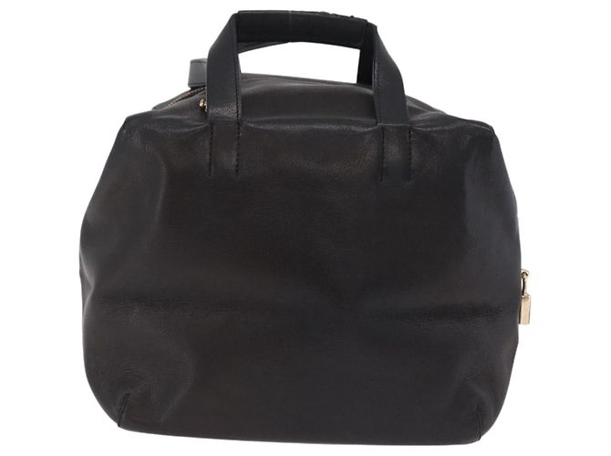 LOEWE Origami Kubo Hand Bag Leather 2way Black Gold - vista 2