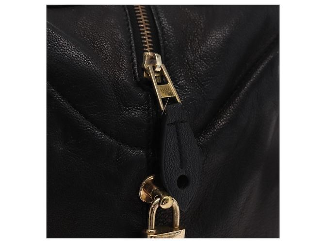 LOEWE Origami Kubo Hand Bag Leather 2way Black Gold - vista 21