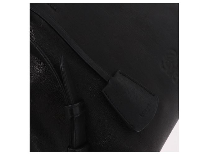LOEWE Origami Kubo Hand Bag Leather 2way Black Gold - vista 23