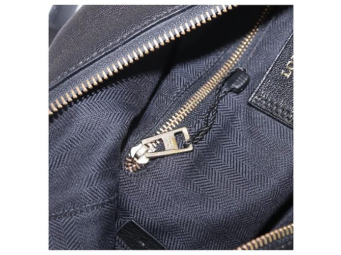 LOEWE Origami Kubo Hand Bag Leather 2way Black Gold - vista 28