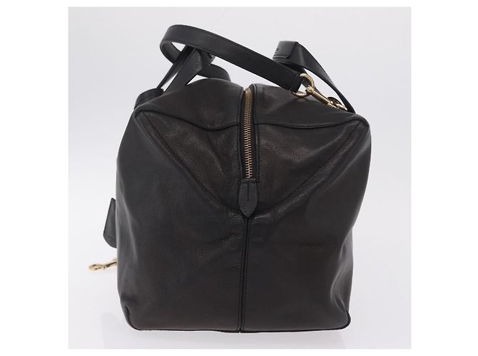 LOEWE Origami Kubo Hand Bag Leather 2way Black Gold - vista 3