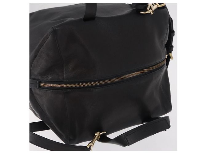 LOEWE Origami Kubo Hand Bag Leather 2way Black Gold - vista 6