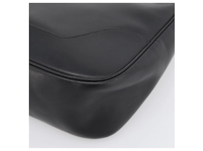 Hermès HERMES Trim Shoulder Bag Leather Black Gold Tone - vista 11