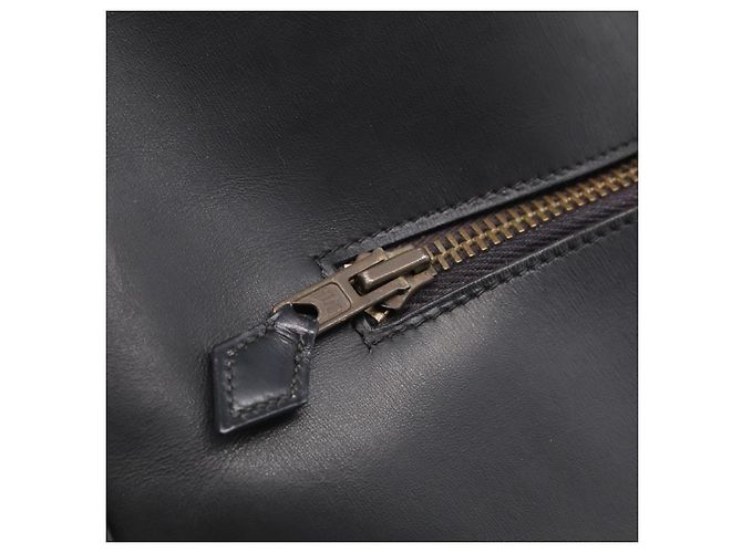 Hermès HERMES Trim Shoulder Bag Leather Black Gold Tone - vista 18