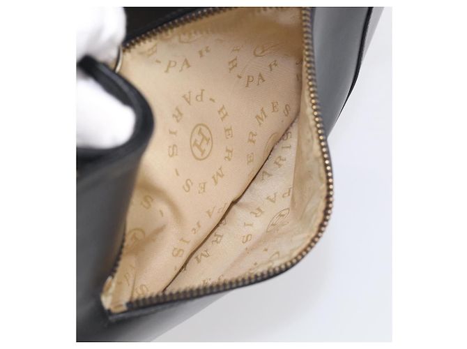 Hermès HERMES Trim Shoulder Bag Leather Black Gold Tone - vista 19