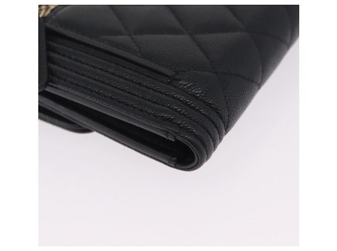 CHANEL Boy Chanel Matelasse Billetera Compacta Caviar Skin Black CC - vista 15