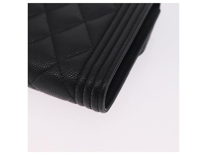 CHANEL Boy Chanel Matelasse Billetera Compacta Caviar Skin Black CC - vista 16