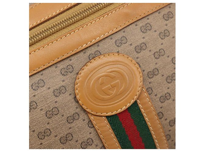 GUCCI Micro GG Supreme Web Sherry Line Bag PVC Beige 001 261 0942 - vista 15
