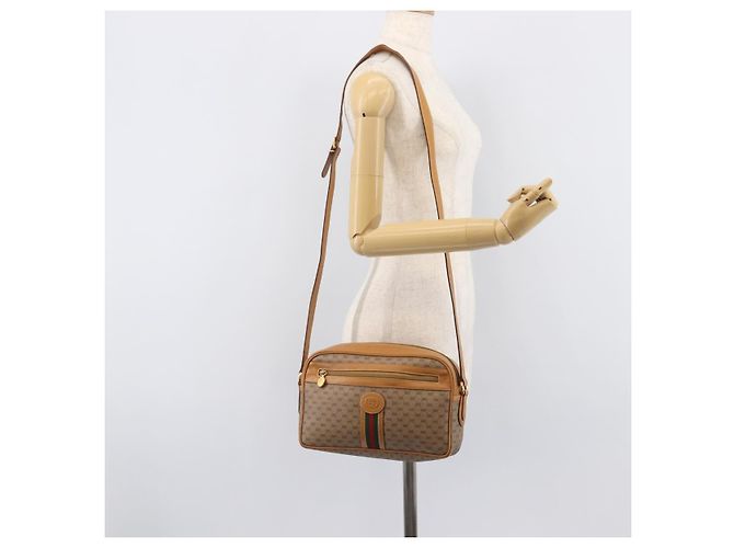 GUCCI Micro GG Supreme Web Sherry Line Bag PVC Beige 001 261 0942 - vista 26