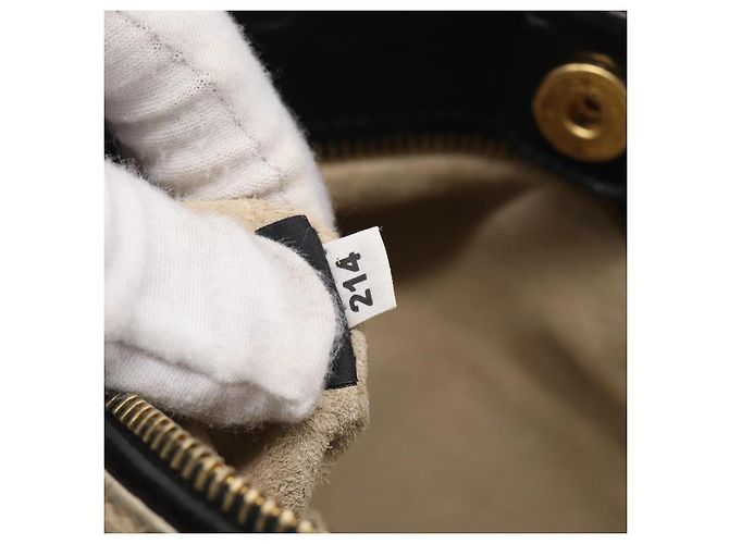 PRADA Handtasche Vittero Dino Leather 2way Black Gold - Ansicht 12