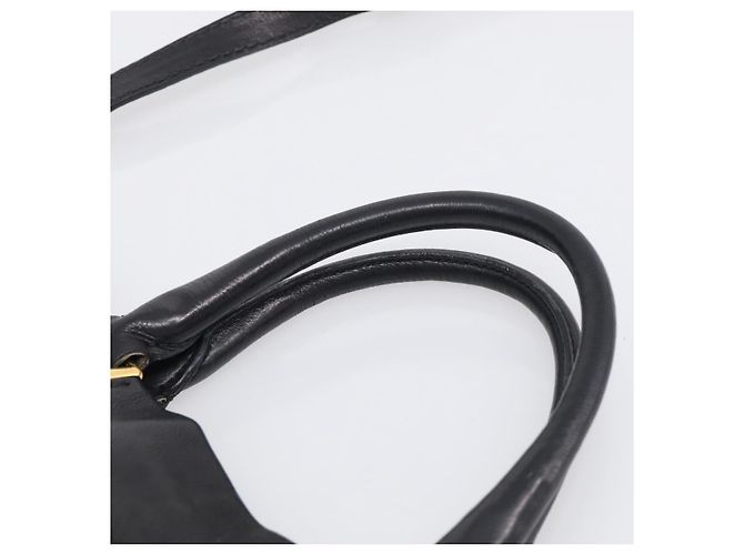 PRADA Handtasche Vittero Dino Leather 2way Black Gold - Ansicht 14