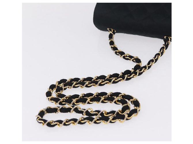 CHANEL Matelasse Chain Shoulder Bag Lamb Skin Navy Gold Tone CC - vista 7