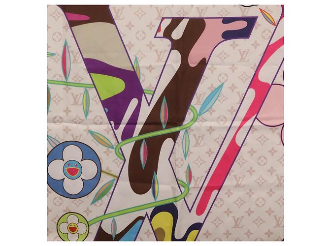 LOUIS VUITTON LVxTM Superflat Scarf Silk Multicolor M96097 LV - Ansicht 6
