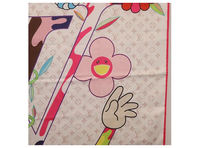 LOUIS VUITTON LVxTM Superflat Scarf Silk Multicolor M96097 LV - Ansicht 7