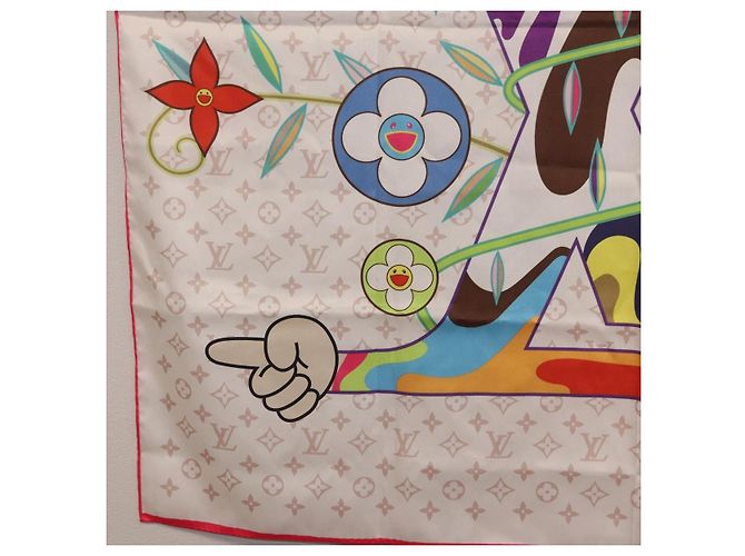 LOUIS VUITTON LVxTM Superflat Scarf Silk Multicolor M96097 LV - Ansicht 8