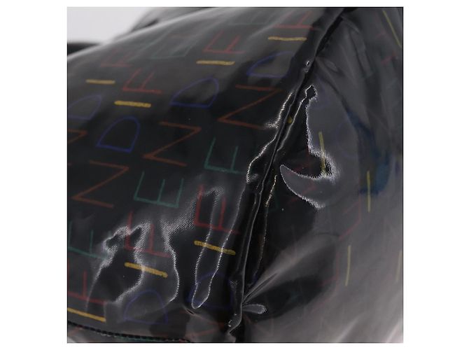 FENDI Hand Bag Patent leather Black Gold - vista 10