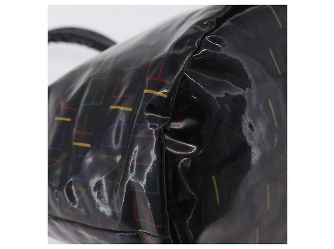 FENDI Hand Bag Patent leather Black Gold - vista 12