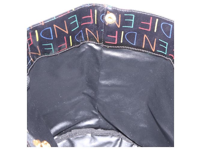 FENDI Hand Bag Patent leather Black Gold - vista 18