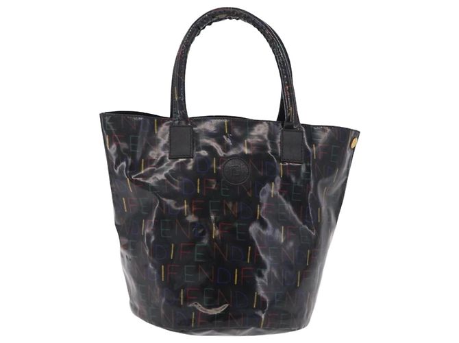 FENDI Hand Bag Patent leather Black Gold - vista 2