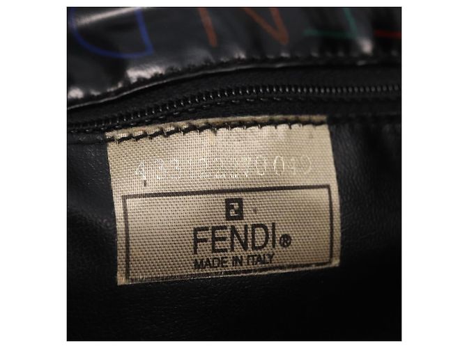 FENDI Hand Bag Patent leather Black Gold - vista 22