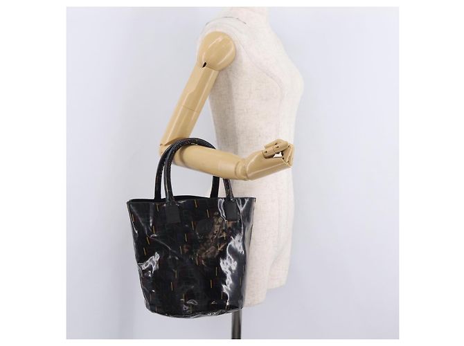 FENDI Hand Bag Patent leather Black Gold - vista 23