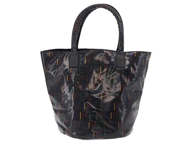 FENDI Hand Bag Patent leather Black Gold - vista 3
