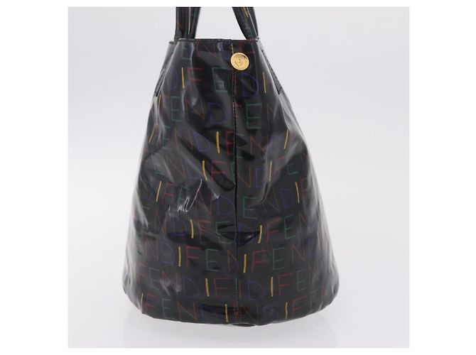 FENDI Hand Bag Patent leather Black Gold - vista 5