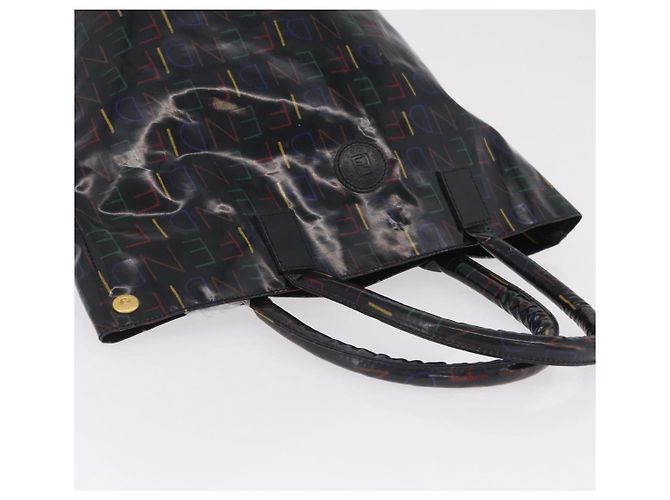 FENDI Hand Bag Patent leather Black Gold - vista 6