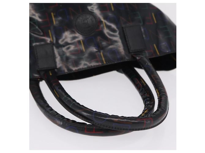 FENDI Hand Bag Patent leather Black Gold - vista 7