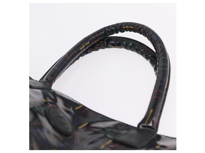 FENDI Hand Bag Patent leather Black Gold - vista 8