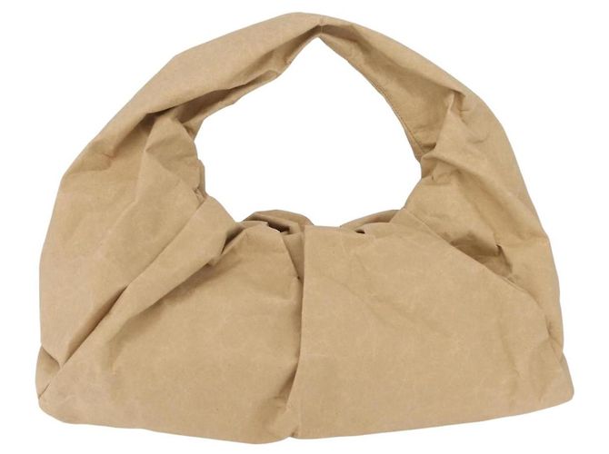Bottega Veneta Sac à épaule en cuir Paper Beige - vue 13