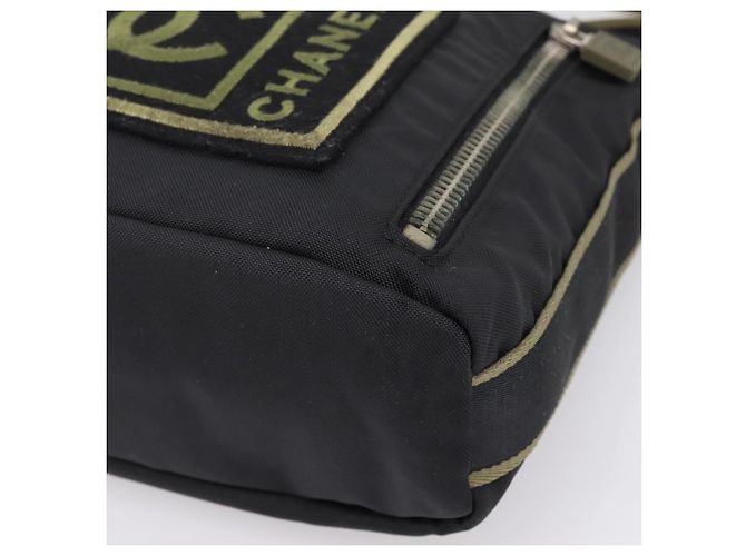 CHANEL Sports Line Shoulder Bag Canvas Black Silver CC - vista 10