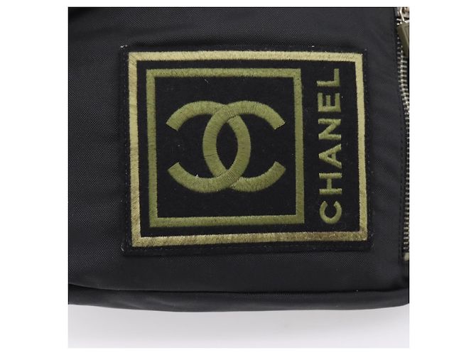 CHANEL Sports Line Shoulder Bag Canvas Black Silver CC - vista 14
