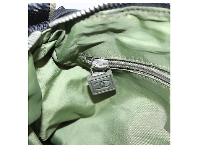 CHANEL Sports Line Shoulder Bag Canvas Black Silver CC - vista 21