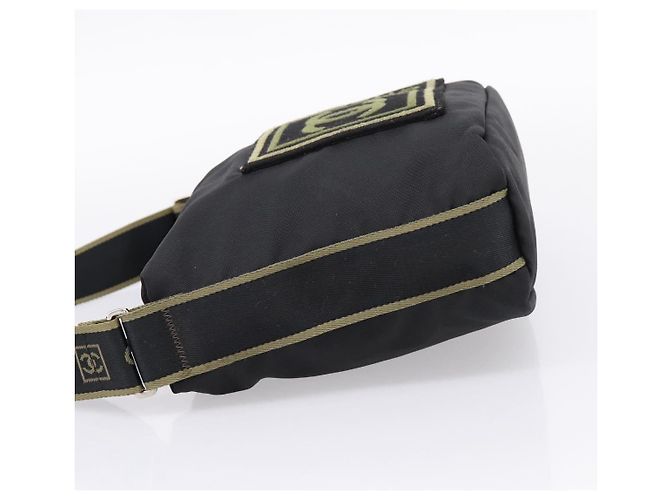 CHANEL Sports Line Shoulder Bag Canvas Black Silver CC - vista 4