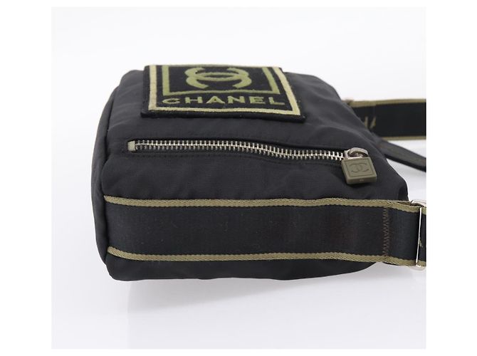 CHANEL Sports Line Shoulder Bag Canvas Black Silver CC - vista 5