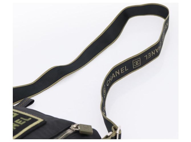 CHANEL Sports Line Shoulder Bag Canvas Black Silver CC - vista 8