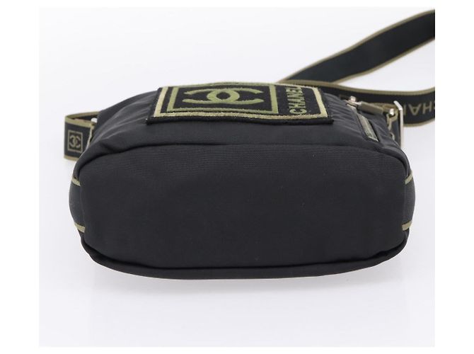 CHANEL Sports Line Shoulder Bag Canvas Black Silver CC - vista 9
