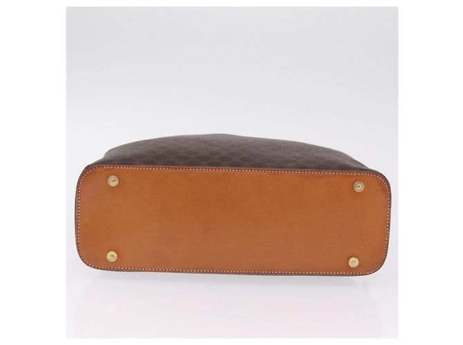 Céline CELINE Macadam Canvas Hand Bag PVC Leather Brown Gold - vista 10