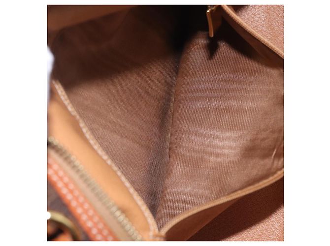 Céline CELINE Macadam Canvas Hand Bag PVC Leather Brown Gold - vista 22