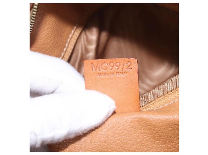 Céline CELINE Macadam Canvas Hand Bag PVC Leather Brown Gold - vista 23