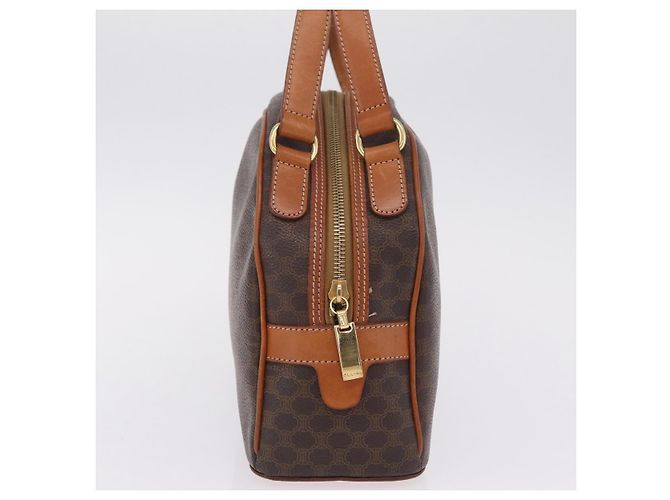 Céline CELINE Macadam Canvas Hand Bag PVC Leather Brown Gold - vista 5