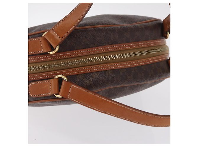 Céline CELINE Macadam Canvas Hand Bag PVC Leather Brown Gold - vista 7