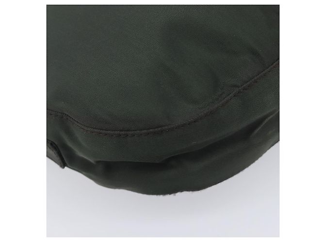 PRADA Schultertasche mit Kette aus Nylon Grün - Ansicht 11
