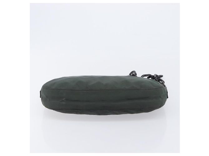 PRADA Schultertasche mit Kette aus Nylon Grün - Ansicht 9