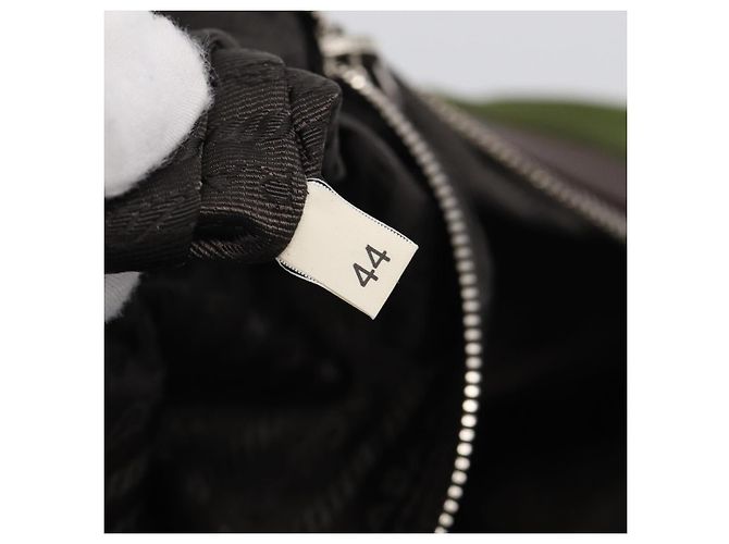 PRADA Bolso Boston Nylon Khaki Silver - vista 12