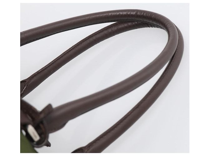 PRADA Bolso Boston Nylon Khaki Silver - vista 14