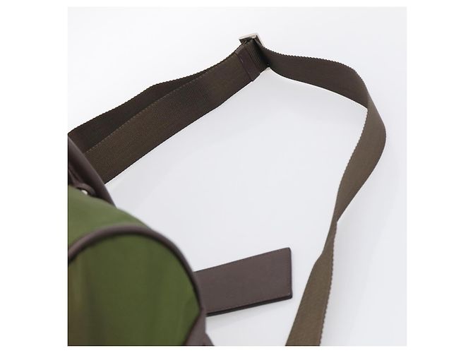 PRADA Bolso Boston Nylon Khaki Silver - vista 15