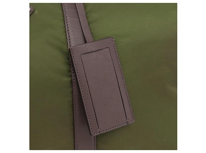 PRADA Bolso Boston Nylon Khaki Silver - vista 21