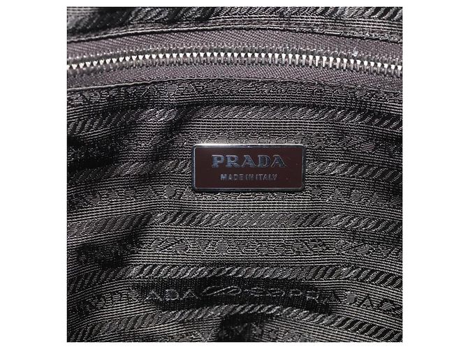 PRADA Bolso Boston Nylon Khaki Silver - vista 23